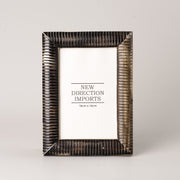 Brown ribbed resin frame