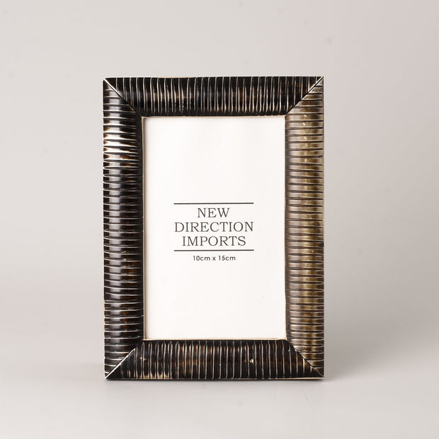Brown ribbed resin frame