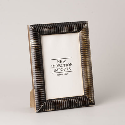 Brown ribbed resin frame