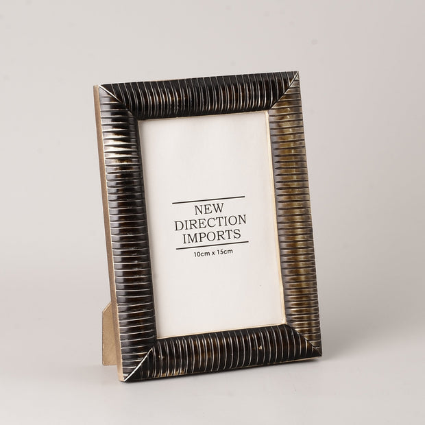Brown ribbed resin frame