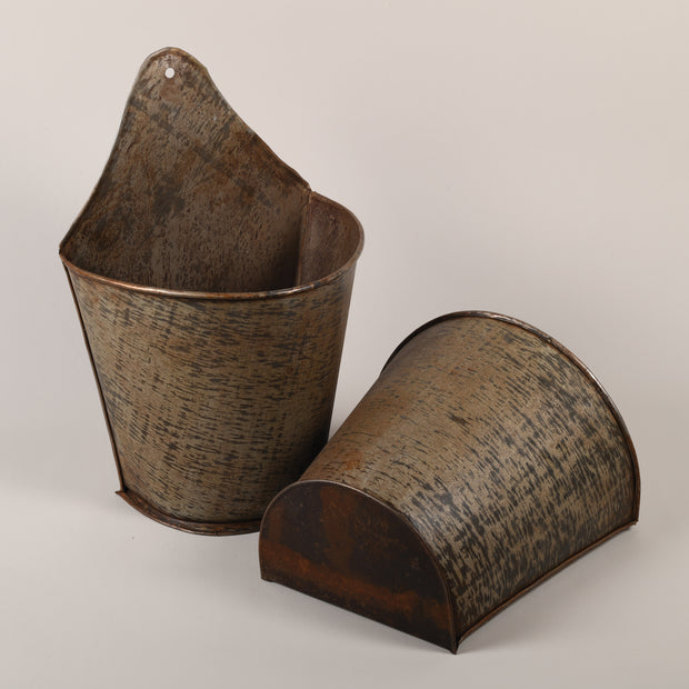 Handmade "half bucket" planters