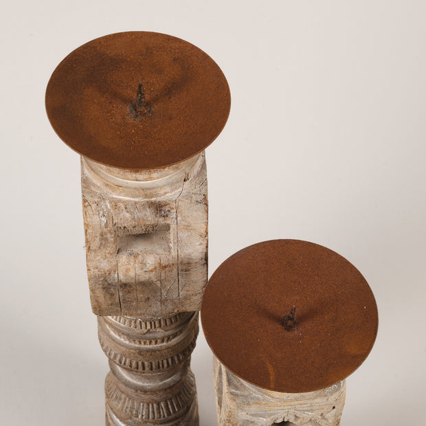 Mini wooden Carved candles
