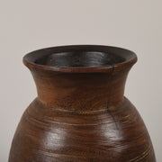 Large Wooden Himachal waxed pot