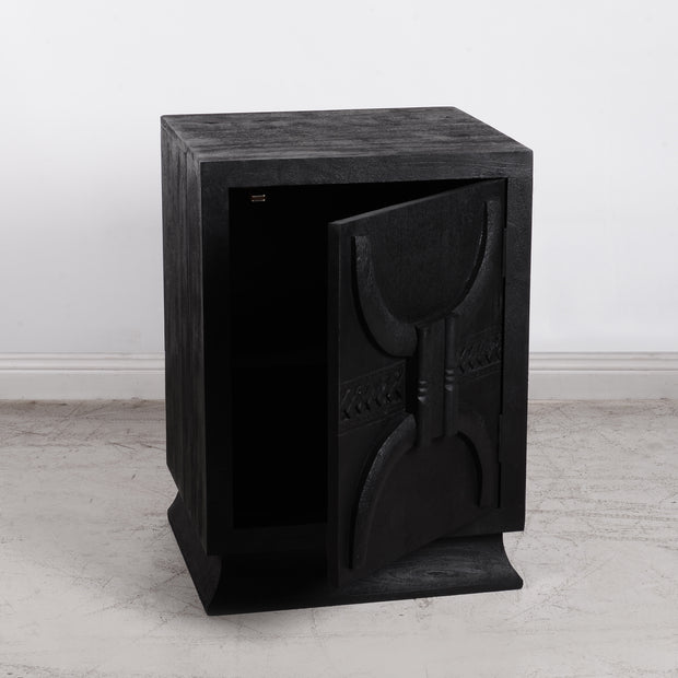 Matte Black tribal bedsides(Pair)