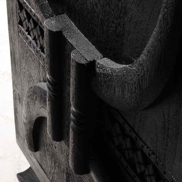 Matte Black tribal bedsides(Pair)