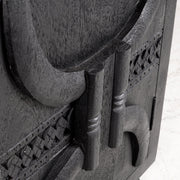 Matte Black tribal bedsides(Pair)