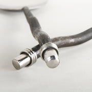 Burnished Salad server W/Twisted Handle and Ring