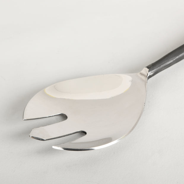 Burnished Salad server W/Twisted Handle and Ring