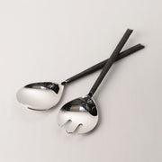 Polished Salad Server With Ring Detail