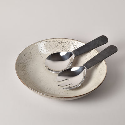 Mini burnished chunky salad server