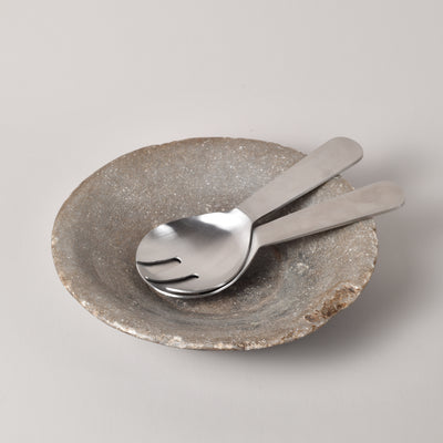 Mini satin salad server