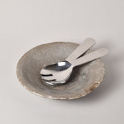Mini chunky polished salad server