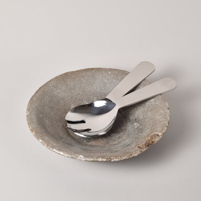 Mini chunky polished salad server