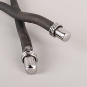 Burnished Salad server W/Twisted Handle and Ring