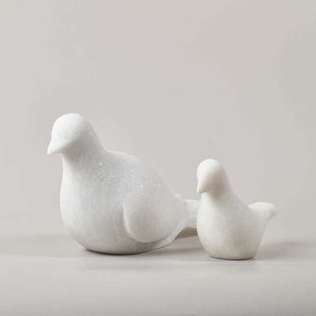 Large White Marble Dove
