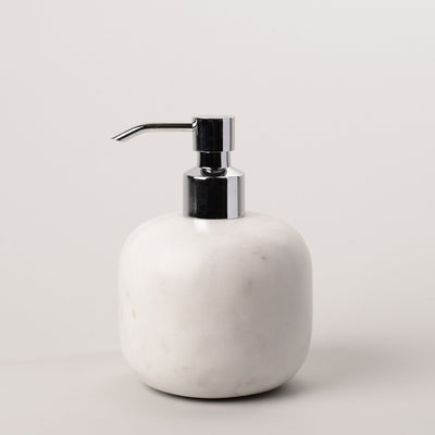 White marble soap dispenser