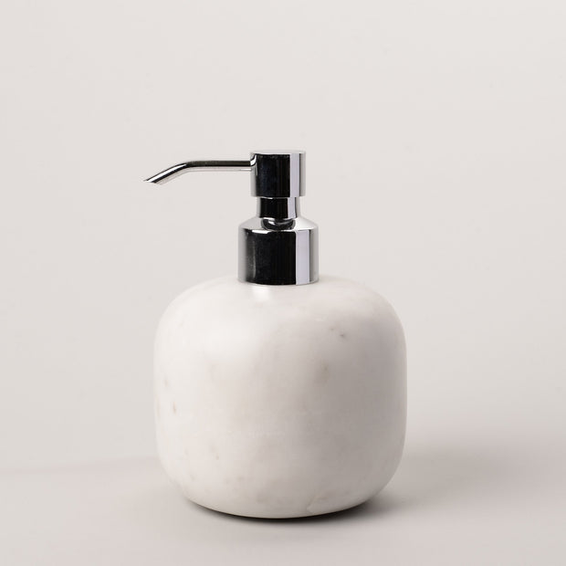White marble soap dispenser