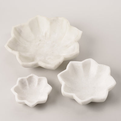 "Burma" marble Flower Plates (3 Sizes)