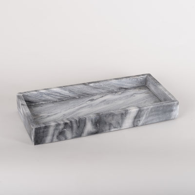 Grey marble rectangle tray