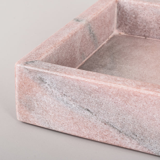 Pink marble rectangle tray