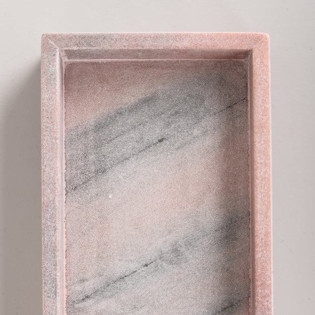 Pink marble rectangle tray