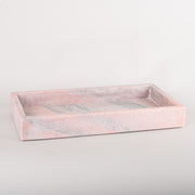 Pink marble rectangle tray