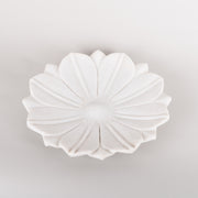 Handmade white marble flower dish