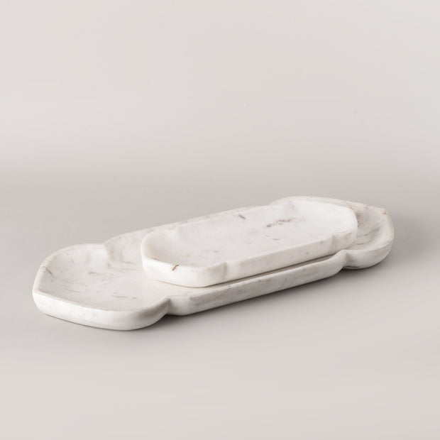 Small White Marble Mishka tray
