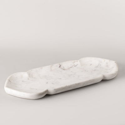 Large White Marble Mishka tray