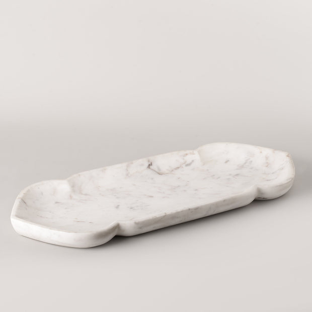 Large White Marble Mishka tray