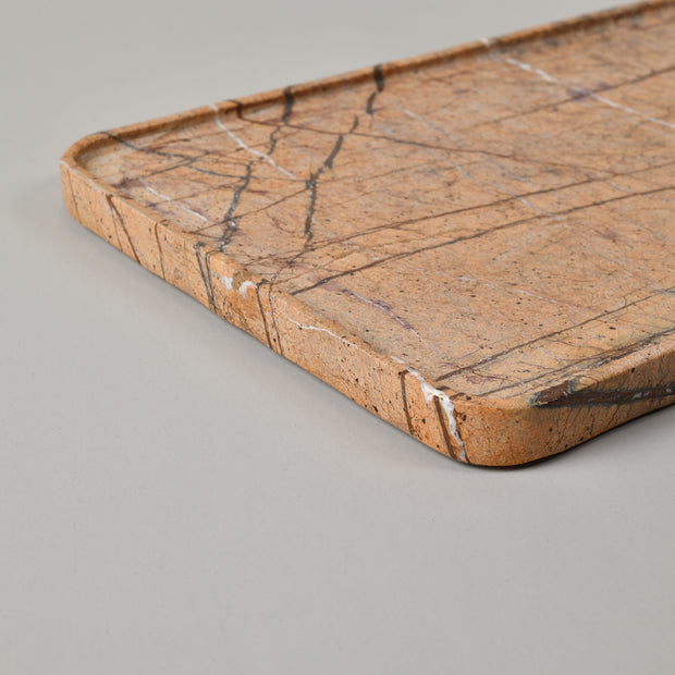 Large 'Fossil Stone" shallow tray