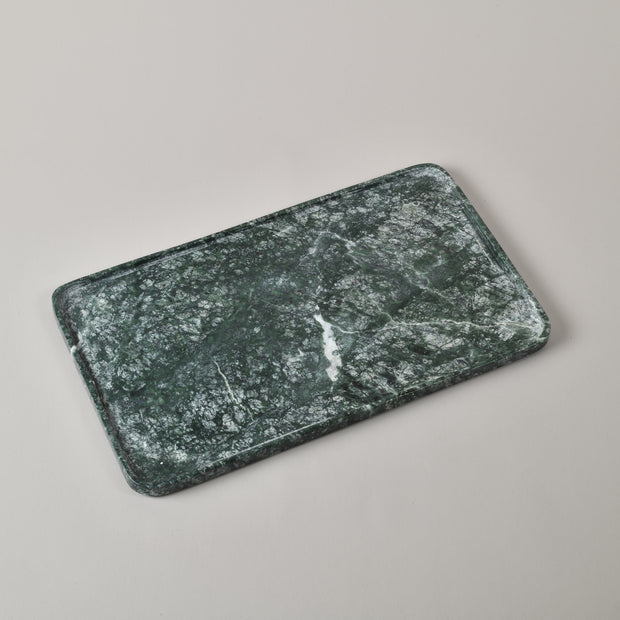 Large green marble shallow tray
