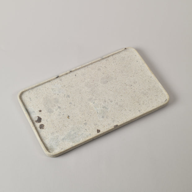Large "recycled stone" shallow tray