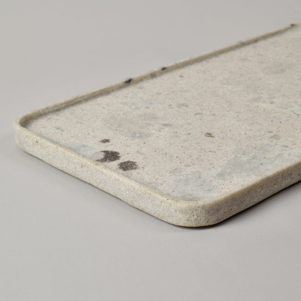 Large "recycled stone" shallow tray