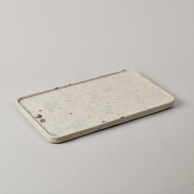 Large "recycled stone" shallow tray