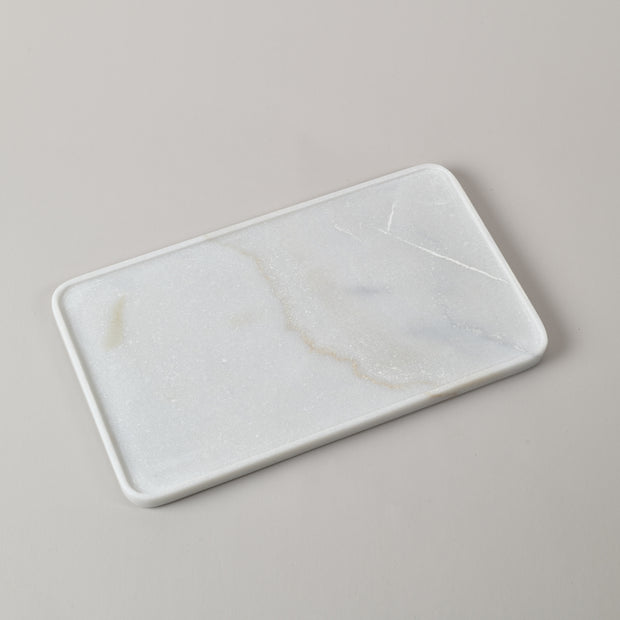 Large White marble shallow tray