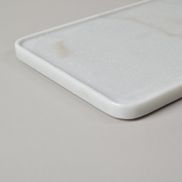 Large White marble shallow tray