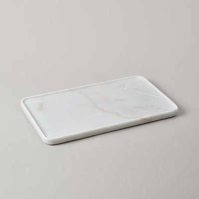 Large White marble shallow tray