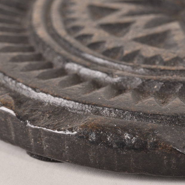 Black Carved unique Stone Trivet/32