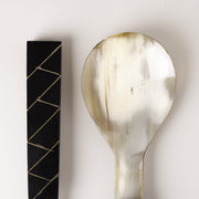Brass inlaid Horn Server
