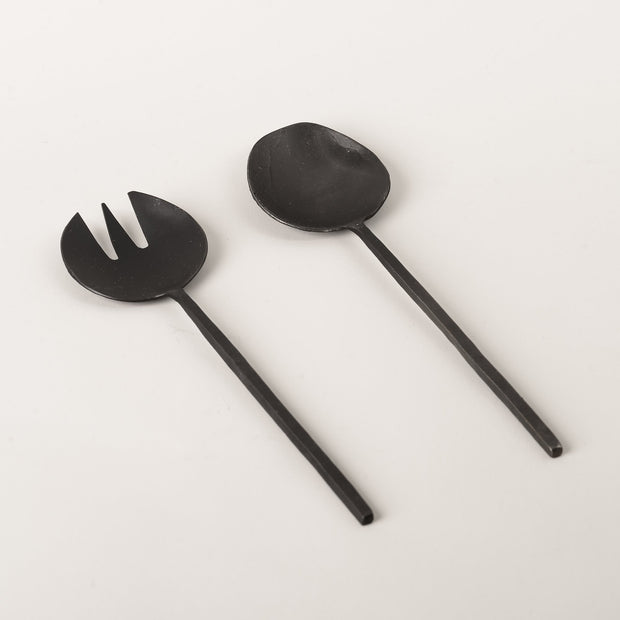 Hand Forged Burnished Salad Server