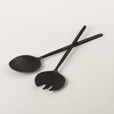 Hand Forged Burnished Salad Server